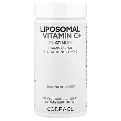 Codeage, Liposomal Vitamin C+ Platinum, 180 Vegetable Capsules