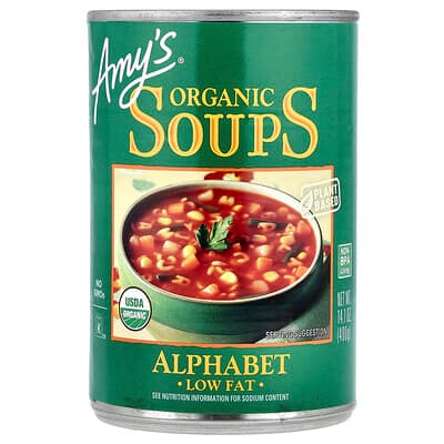 Amy's, Organic Soups, Alphabet, Low Fat, 14.1 oz (400 g)