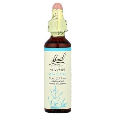 Bach, Original Flower Remedies, Vervain, 0.7 fl oz (20 ml)