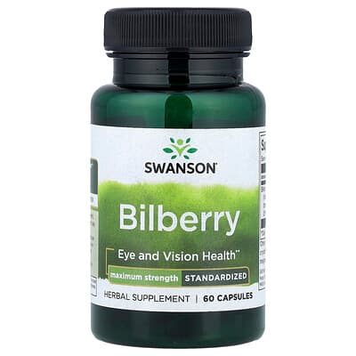 Swanson Vitamins, Bilberry, Standardized, 60 Capsules (250 mg per Capsule)